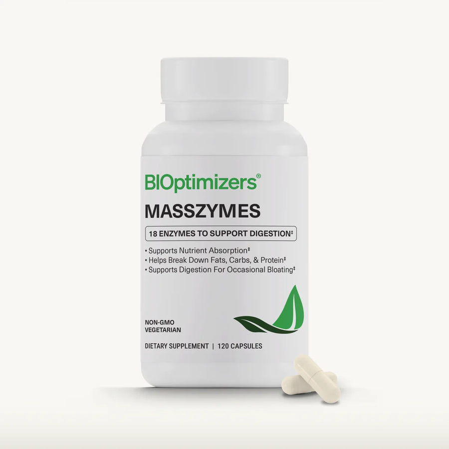 BIOptimizers MassZymes digestive enzymes bottle